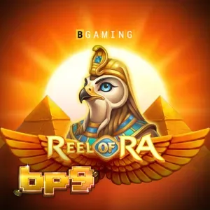 Tampilan antarmuka permainan slot Reel of Ra dengan tema Mesir Kuno